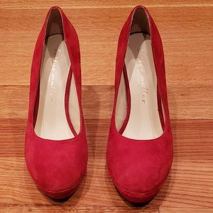 Bettye Mueller Gorgeous Red Suede Pumps